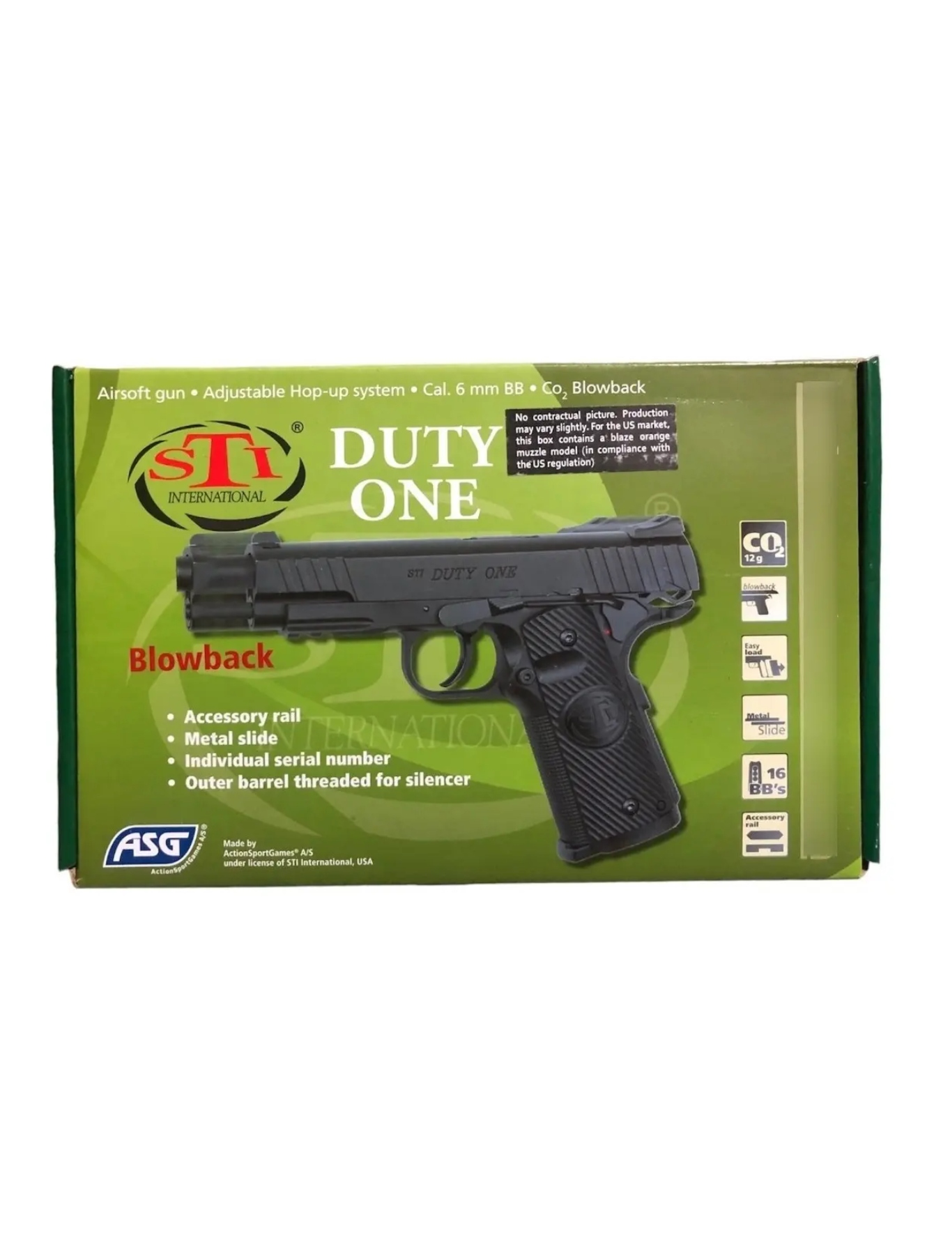Pistola De Balines Co2 Asg Duty One 6mm Blowback - Imagen 6
